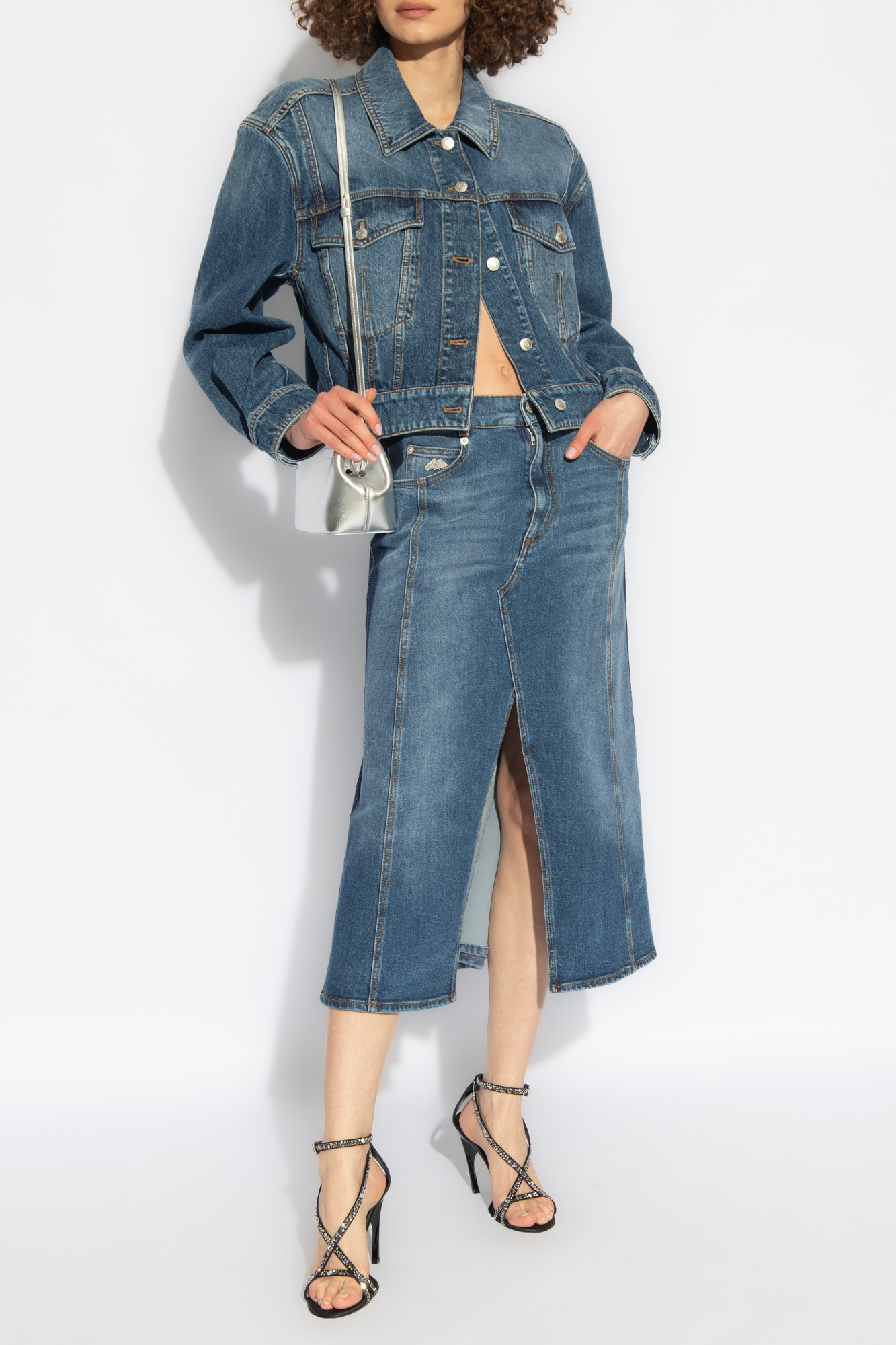 スカート ALEXANDER MCQUEEN Denim skirt Blue 780574QMACL Blue Denim skirt Alexander McQueen - SchaferandweinerShops